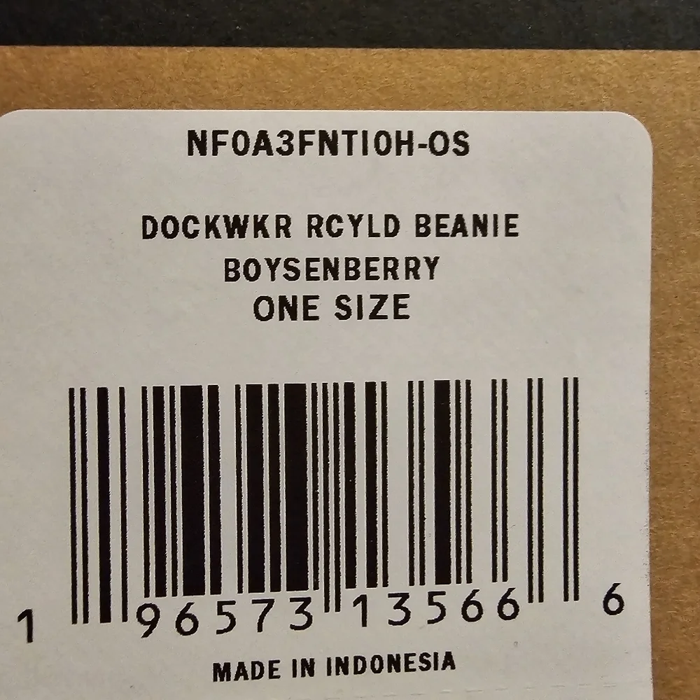 The North Face Dock Worker Recycled Beanie Boysenberry Winter hat